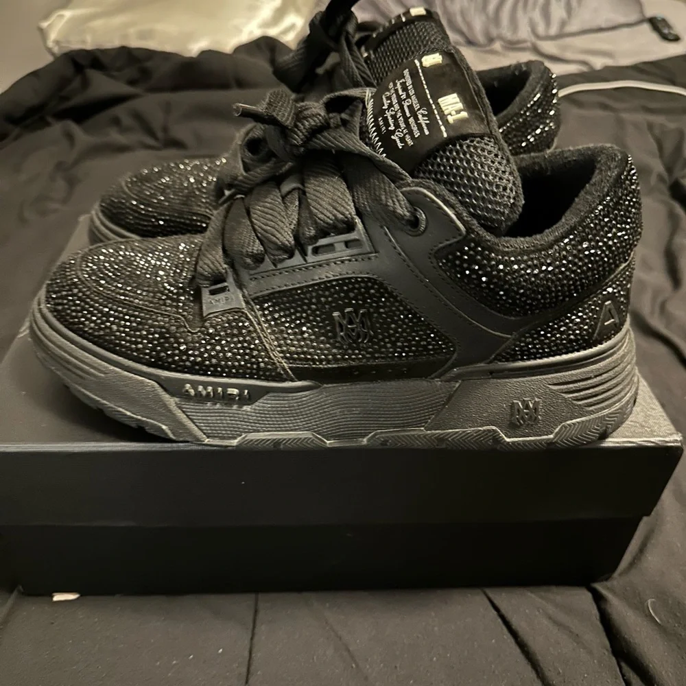 AMIRI Black Sparkle Sneakers - Picture 2 of 6